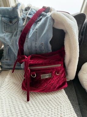 Wallflower Red Quilted Velvet Bag - vintage style purse